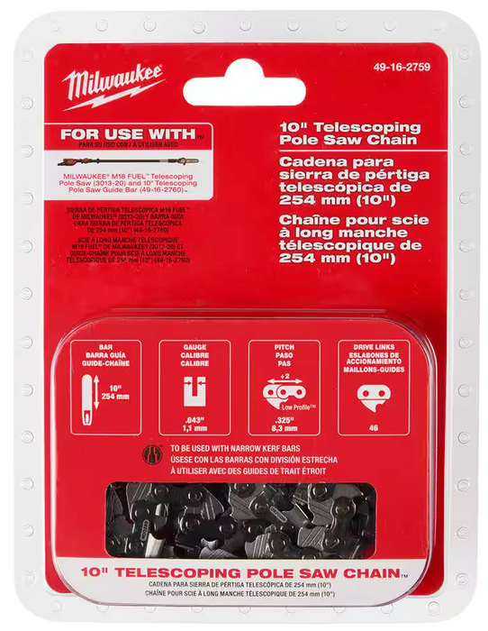 49-16-2759 Milwaukee 10" Telescoping Pole Saw Chain