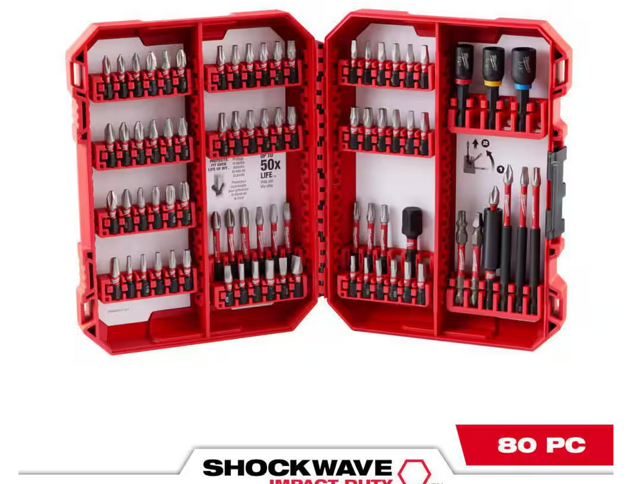 48-32-4094 Milwaukee SHOCKWAVE Impact Duty Driver Bit Set - 80 PC
