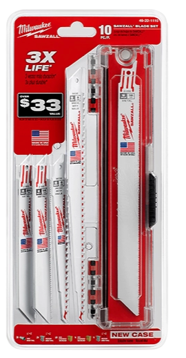49-22-1110 Milwaukee Sawzall General Purpose 10pc Blade Set