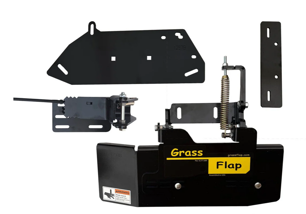 44T2M70-5D-B15 GrassFlap™ brand chute blocker Direct Bolt with Steel Blocker Plate and SED Pedal Includes Cover Plate TC1 and Pedal Mounting Plate 1262