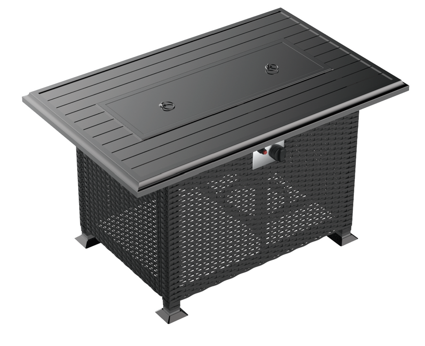ULC-4327FTB23 Alaulm Gas Fire Pit Table with Wind Guard