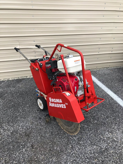 FS-18M Virginia Abrasives Walk-Behind Concrete Saw w/ Two 18'' Blades ~ Like New!