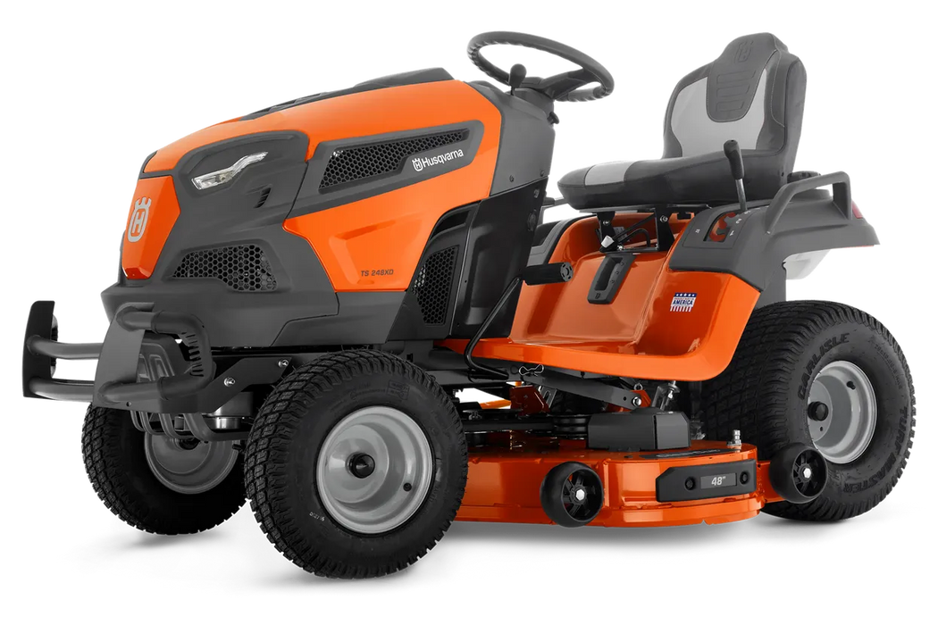 960430339 Husqvarna TS 248XD 23HP Kawasaki, 48" ClearCut TM deck, Dual Pedal LD Hydro, New Hood/GT Fender & Grips