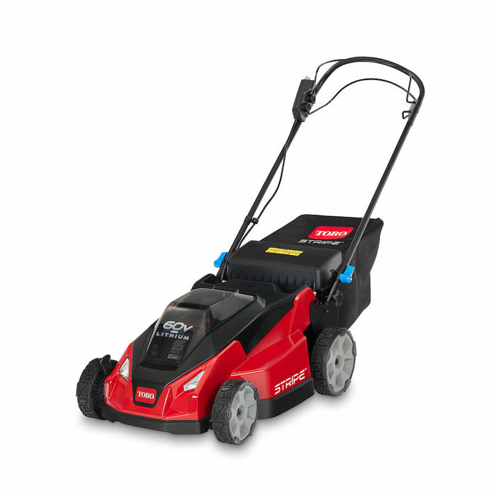 21623 Toro 21" Stripe 60V RWD Walk Behind Mower w/ Super Bagger, Rapid Charger