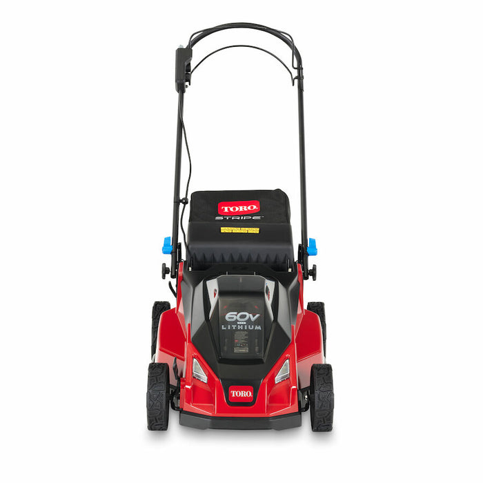 21623 Toro 21" Stripe 60V RWD Walk Behind Mower w/ Super Bagger, Rapid Charger