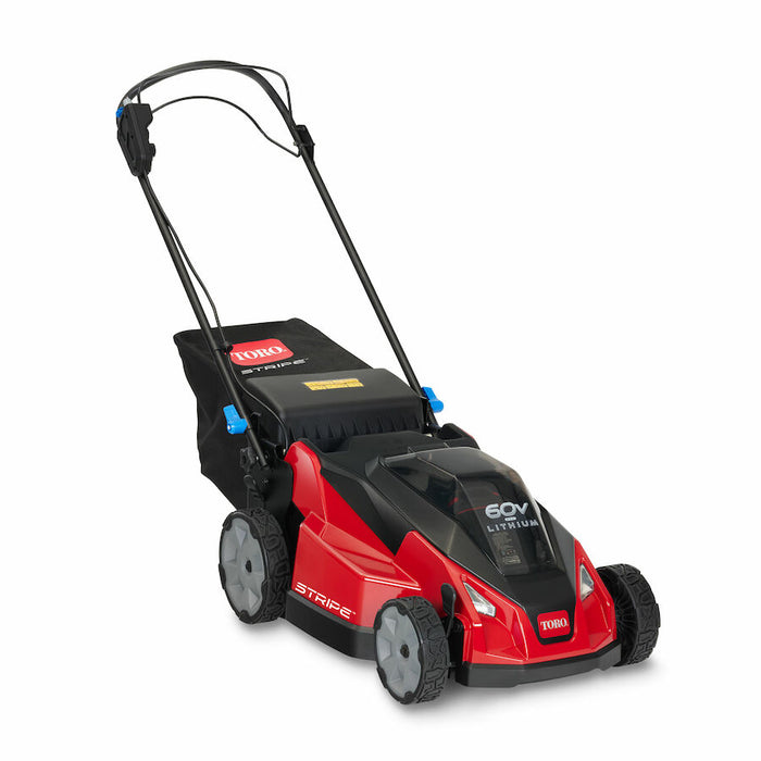 21623 Toro 21" Stripe 60V RWD Walk Behind Mower w/ Super Bagger, Rapid Charger