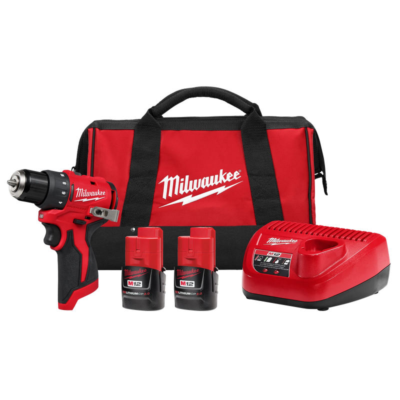 3401-22 Milwaukee M12 Subcompact Brushless 3/8" Drill / Driver Kit