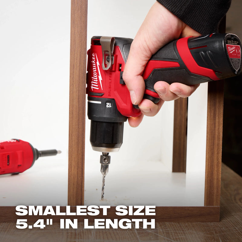 3401-22 Milwaukee M12 Subcompact Brushless 3/8" Drill / Driver Kit
