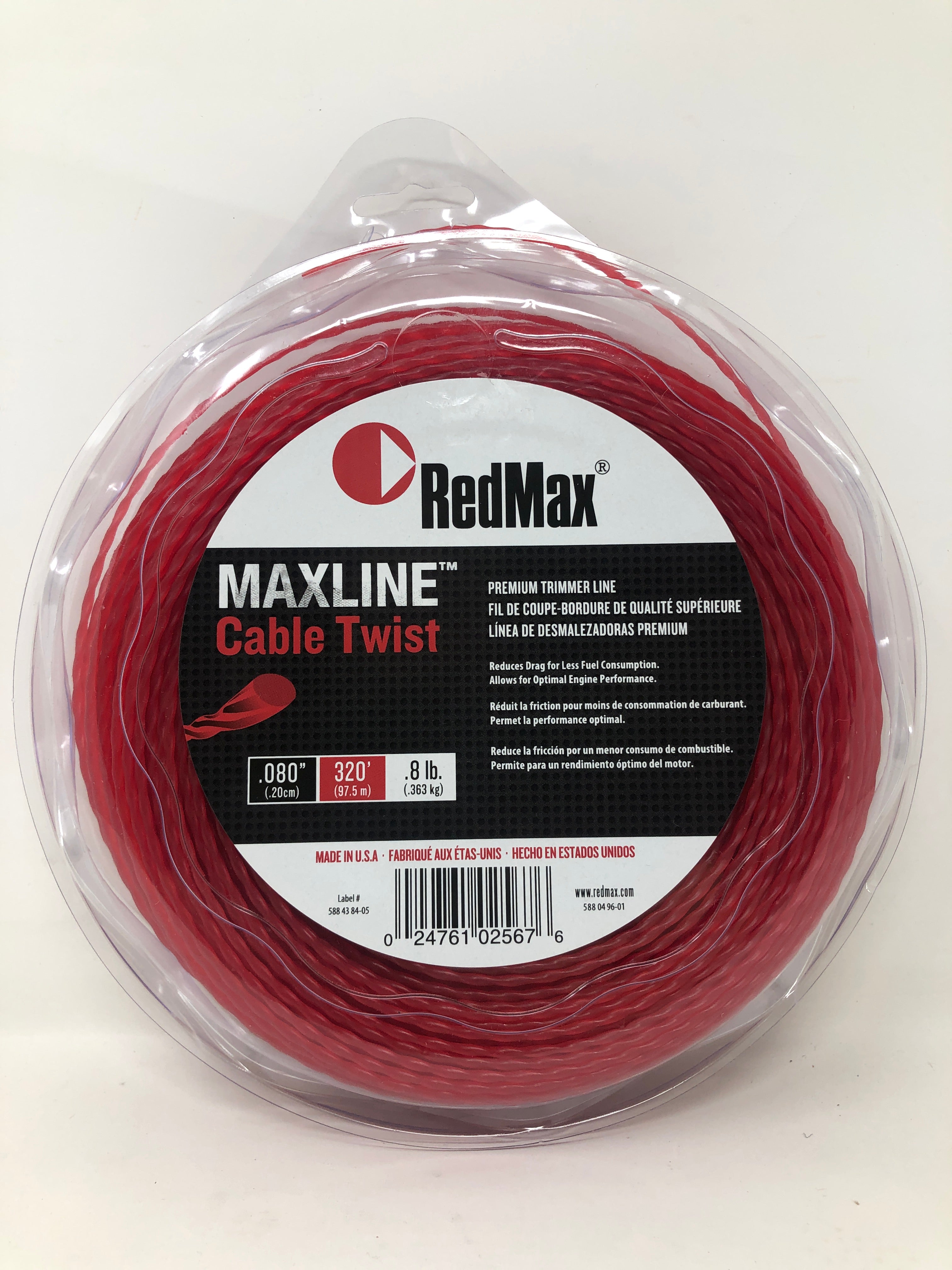 588049601 RedMax MaxLine Cable Twist Trimmer Line [.080