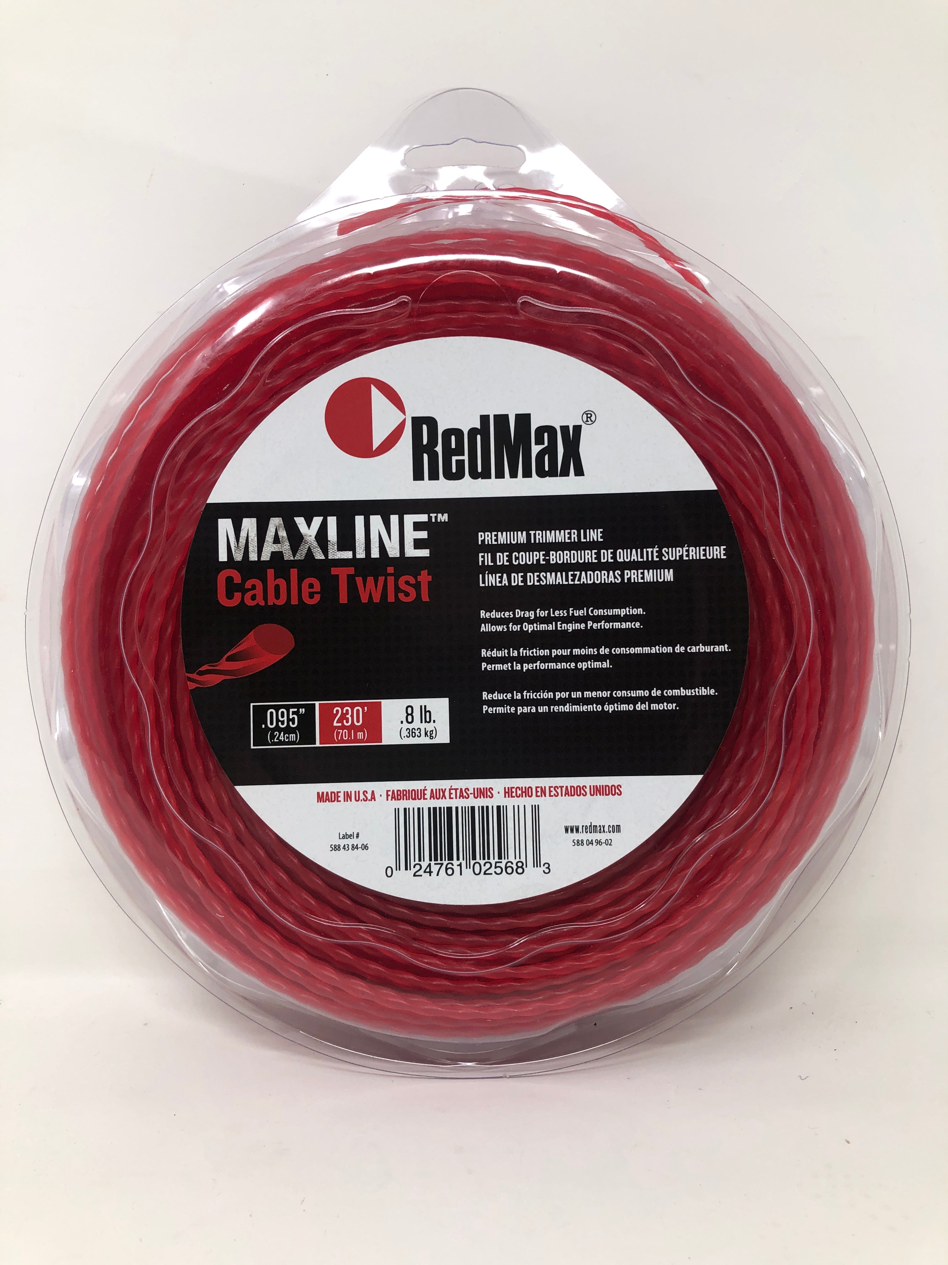 588049602 RedMax MaxLine Cable Twist Trimmer Line [.095