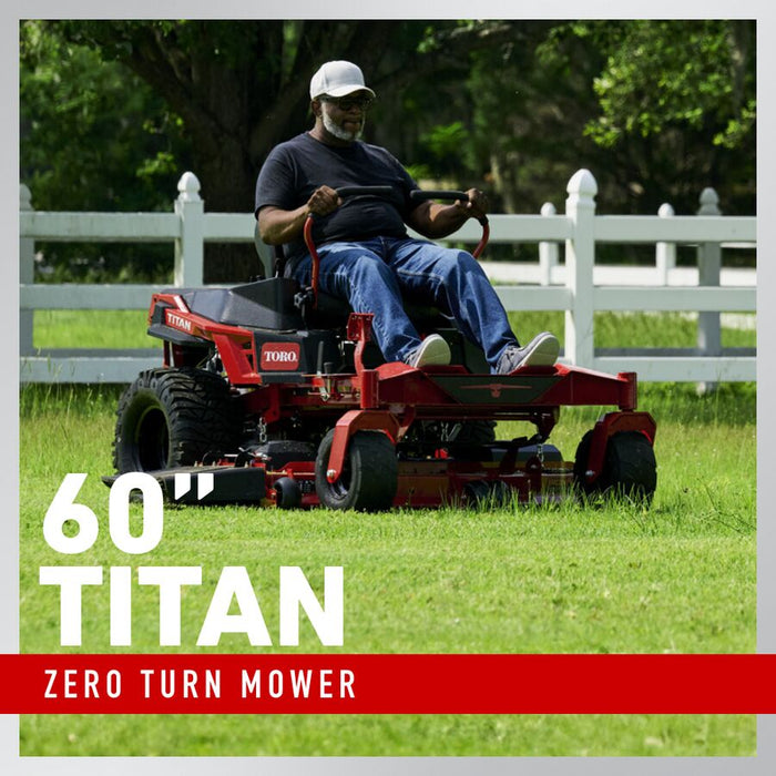 76605 Toro 60" TITAN Zero Turn Mower Kawasaki 24hp Fabricated Deck