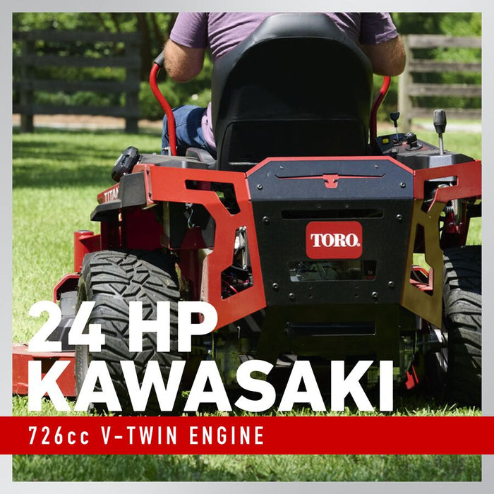 76605 Toro 60" TITAN Zero Turn Mower Kawasaki 24hp Fabricated Deck