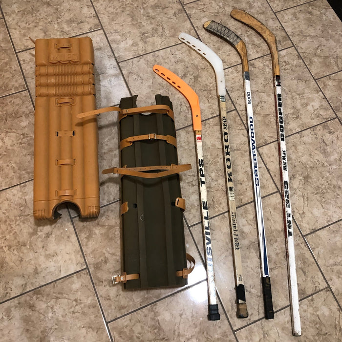 Lot of Hockey Sticks & Shin Pads
