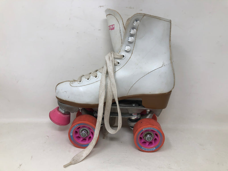 8601S Chicago Women's White Classic Roller Skates - Size 5