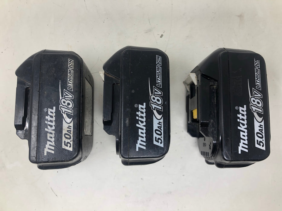 BL1850B Makita 5.0Ah 18V Batteries (x3 - Used)
