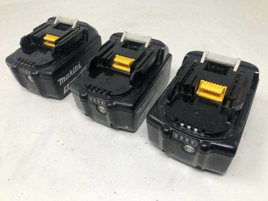 BL1850B Makita 5.0Ah 18V Batteries (x3 - Used)