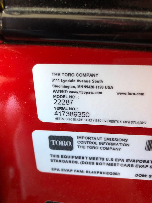 22287 Toro Commercial RWD Walk Behind Mower 21" Mulcher/Bagger (Used)