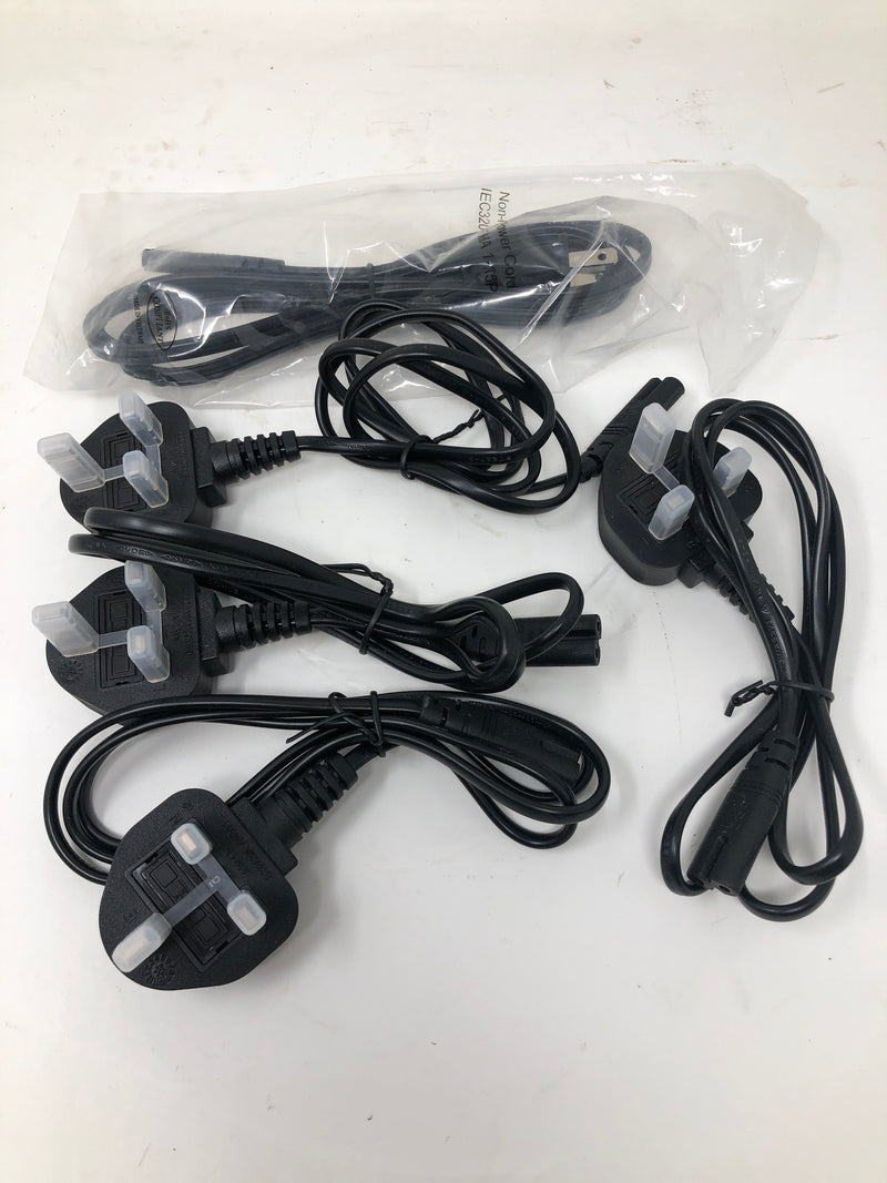 BS1363A SF Cable Power Cord Lot of 4, 4ft (UK Fused Plug) to C7