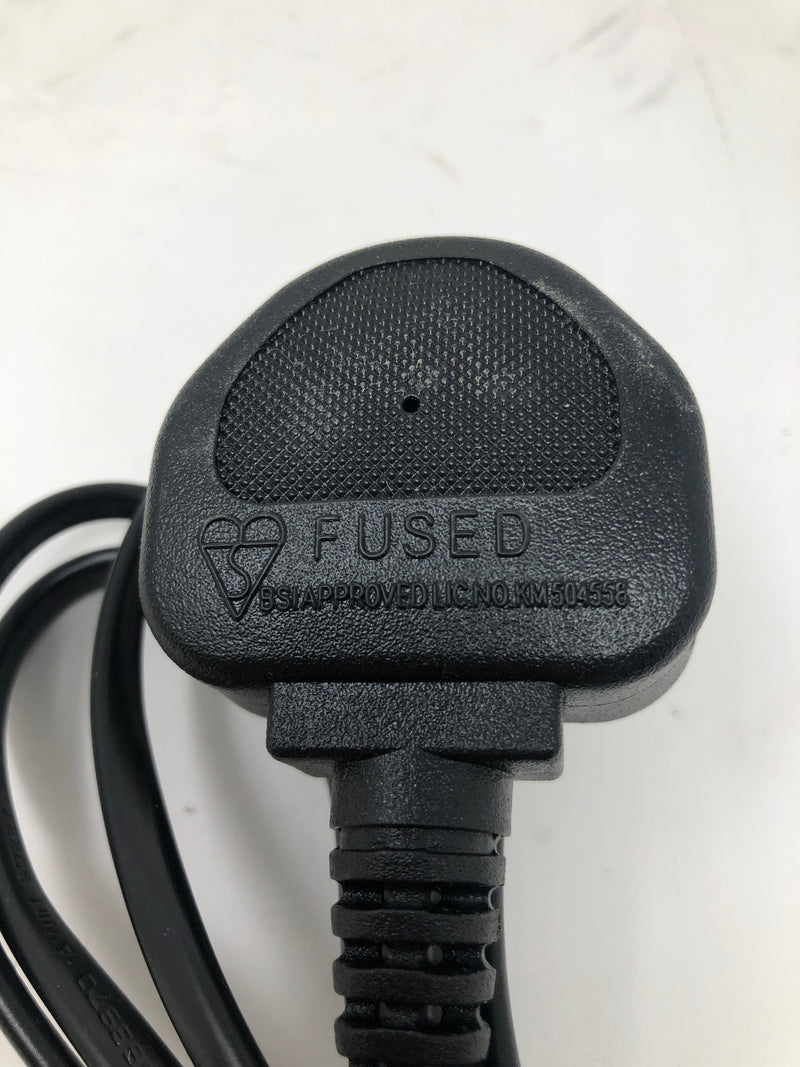 BS1363A SF Cable Power Cord Lot of 4, 4ft (UK Fused Plug) to C7