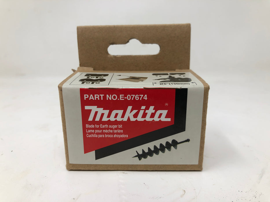 E-07674 Makita 6" Earth Auger Drill Bit Blade Set