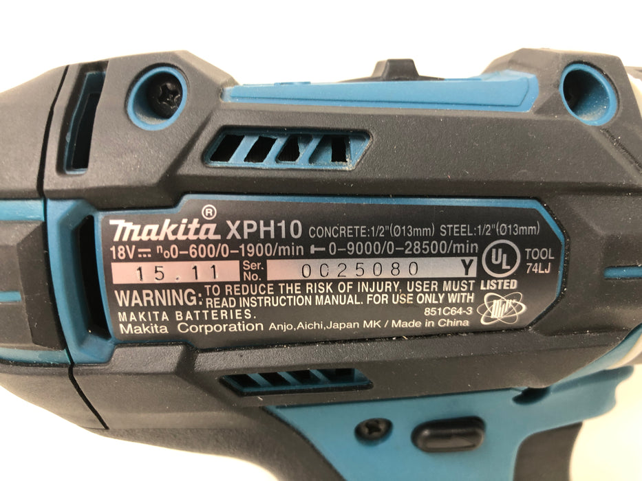 XPH10 Makita 18V LXT Cordless 1/2" Hammer Driver‑Drill with Battery & Charger