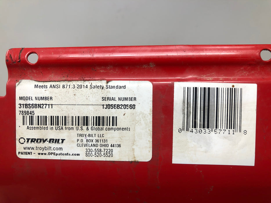 790-00316-0638 Troy Bilt Frame Cover