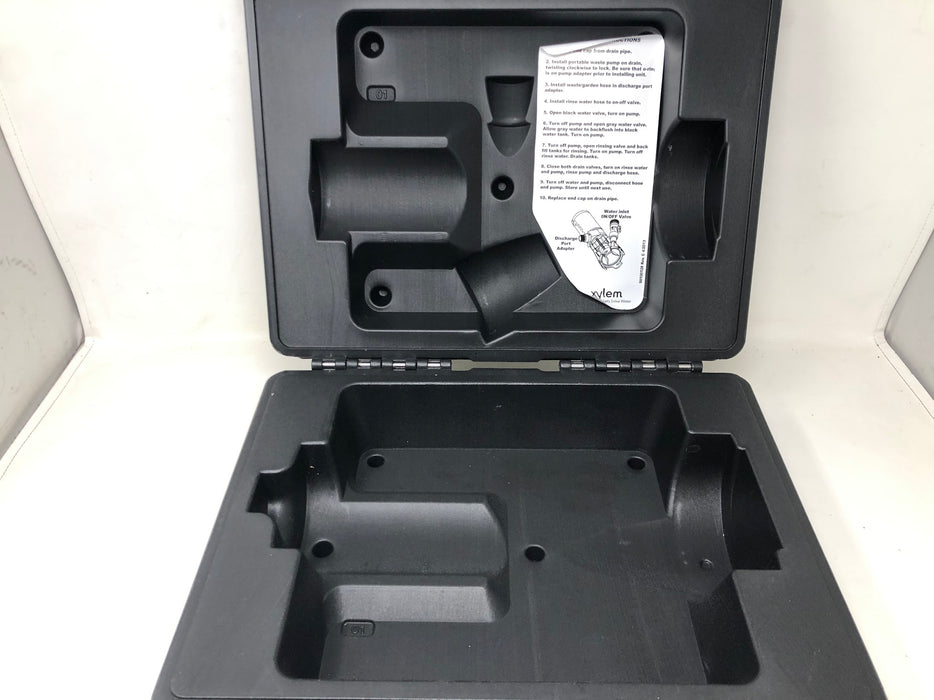 18555 Flojet Portable RV Waste Pump Self Priming Macerator + Case