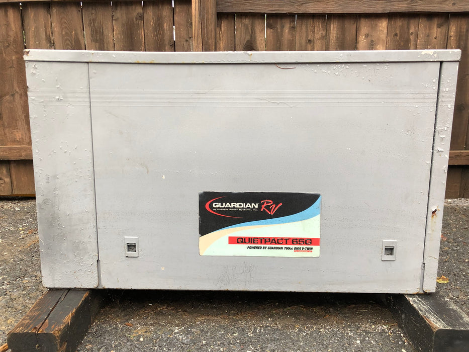 004704-0 Generac Quietpact 65G Gasoline RV Generator (Used, for Parts or Repair)