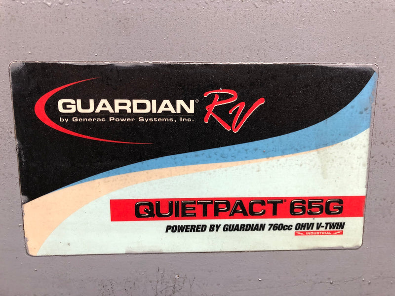 004704-0 Generac Quietpact 65G Gasoline RV Generator (Used, for Parts or Repair)