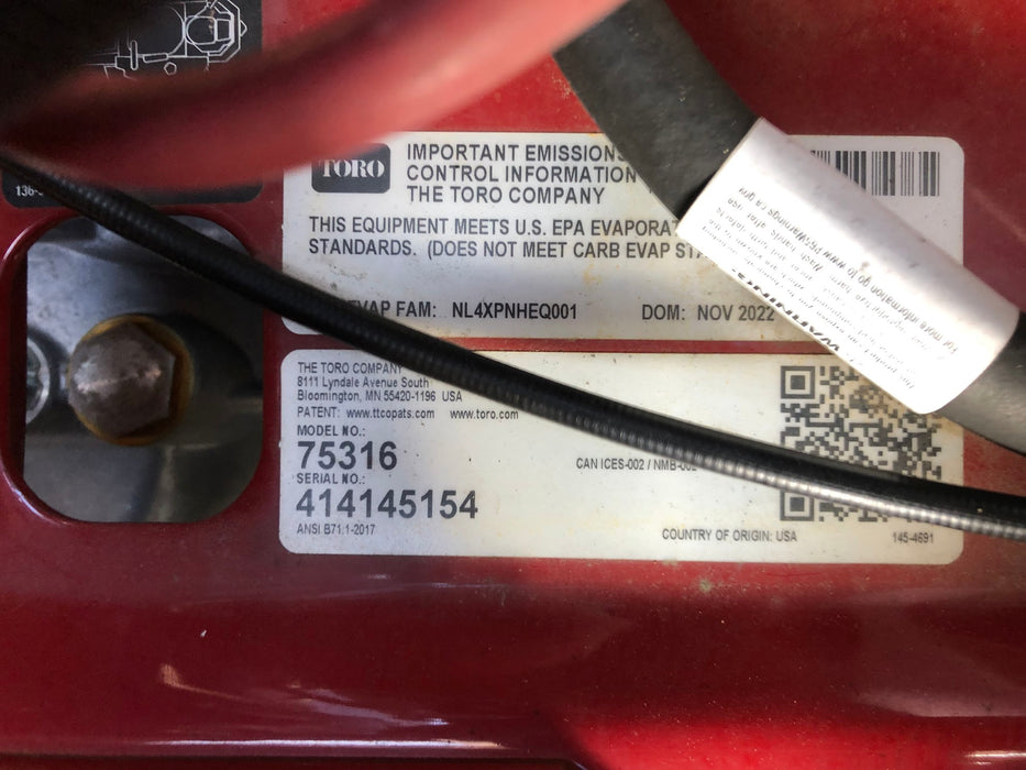 75316 Toro Titan MyRide 60" Zero Turn Riding Mower w/ 26hp Kohler V-Twin Engine (Used)