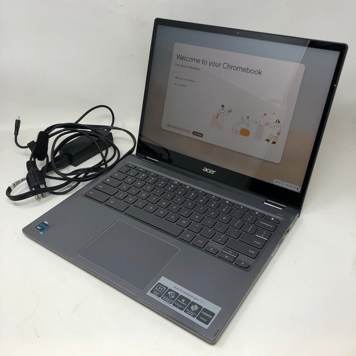 CP713-3W Acer Chromebook Spin Laptop + Cord 13.5", i5, 2021