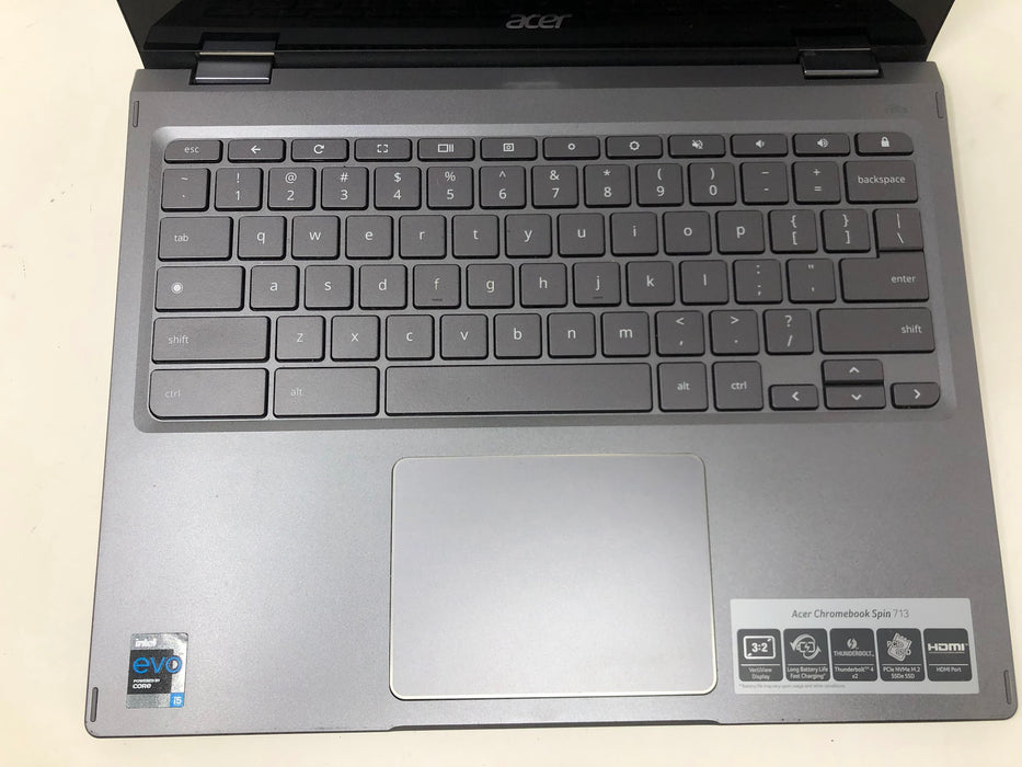 CP713-3W Acer Chromebook Spin Laptop + Cord 13.5", i5, 2021