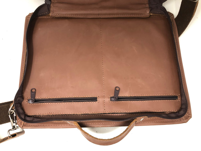 Allegory Visionary Briefcase + Strap - Leather - Handmade