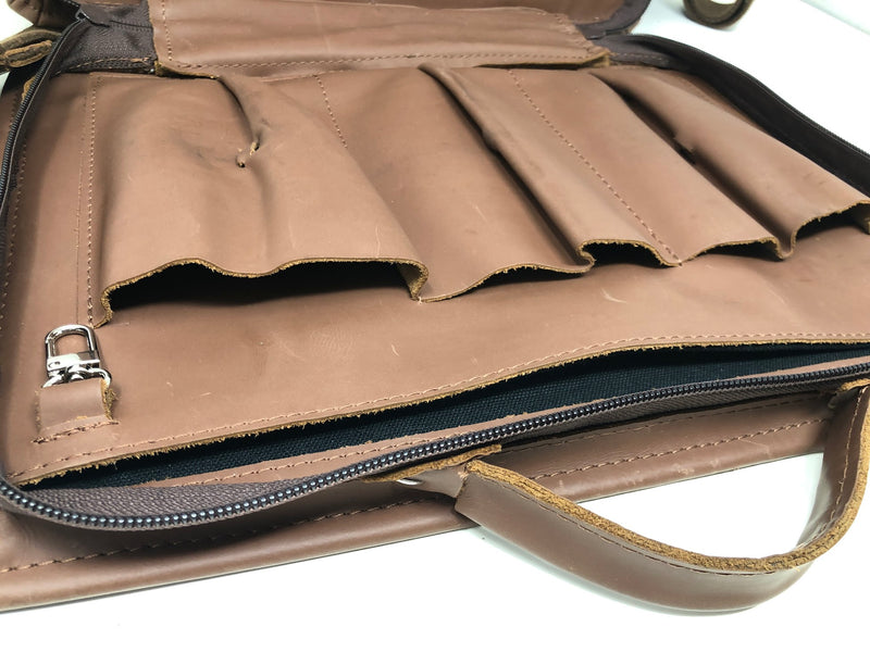 Allegory Visionary Briefcase + Strap - Leather - Handmade