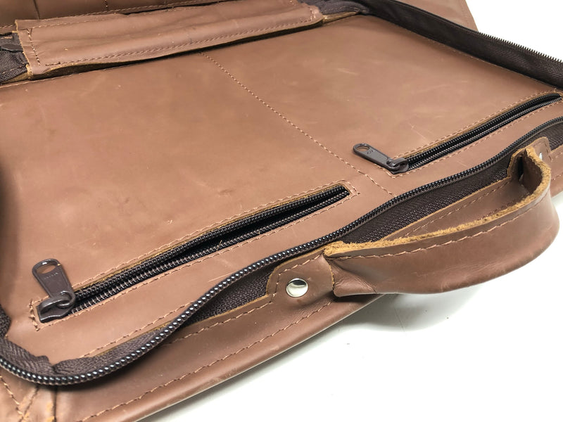 Allegory Visionary Briefcase + Strap - Leather - Handmade