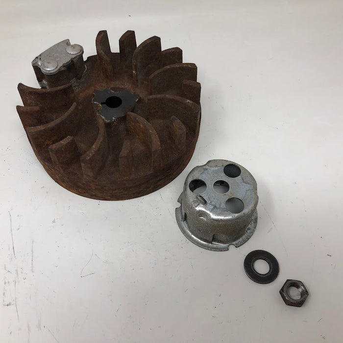 611195 Tecumseh Flywheel Assembly + Starter Cup, Washer, & Nut