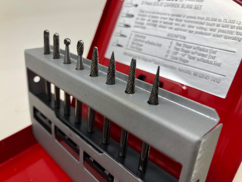 VWB700B Snap-On Carbide Burr Bit Set 8-Piece