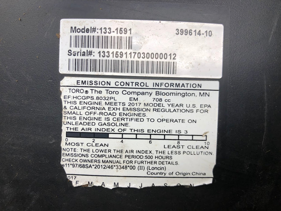 133-1572 Toro Engine Shroud