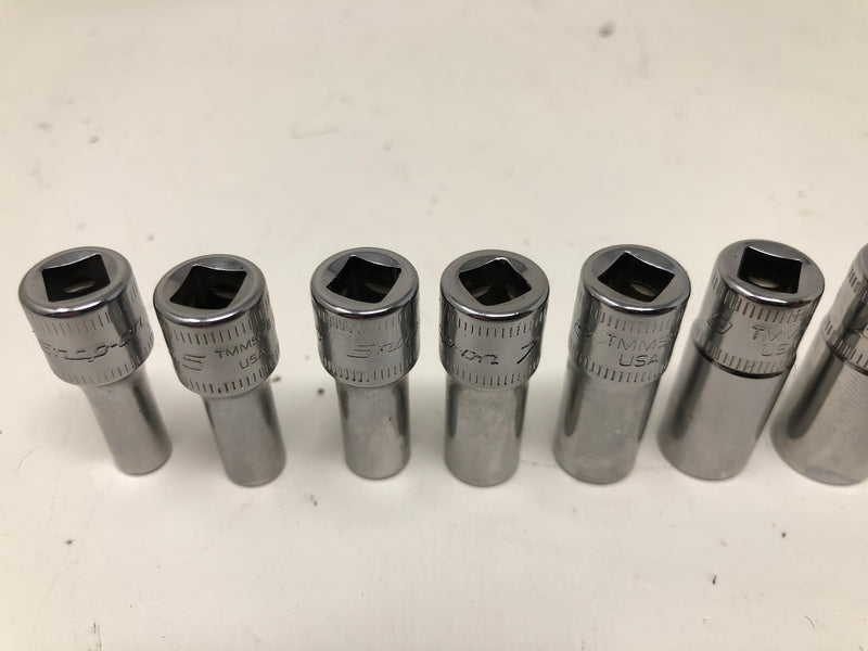 PAKTY263 Snap-On Flank Drive Socket Set + Magnetic Tray - 6pt - 5-15mm - 12pc