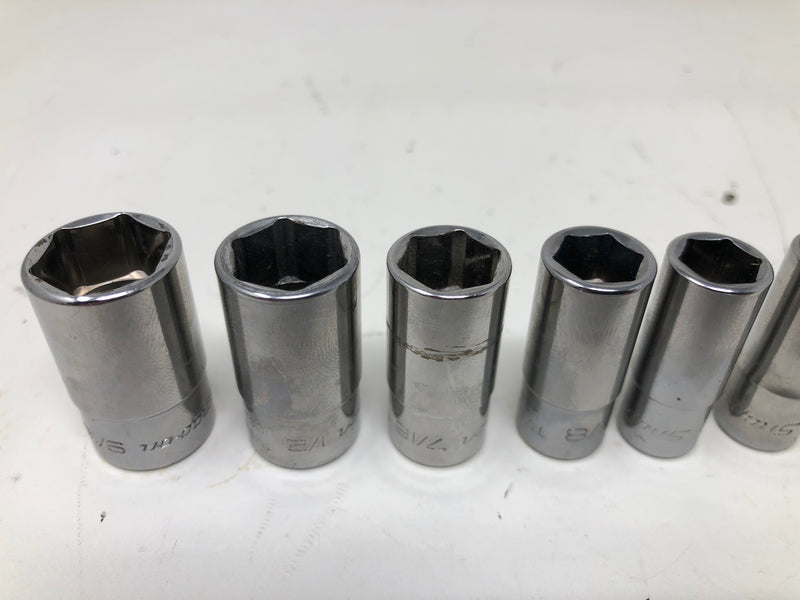 PAKTY219 Snap-On Flank Drive Socket Set + Magnetic Tray - 6pt - 3/16-9/16 - 10pc