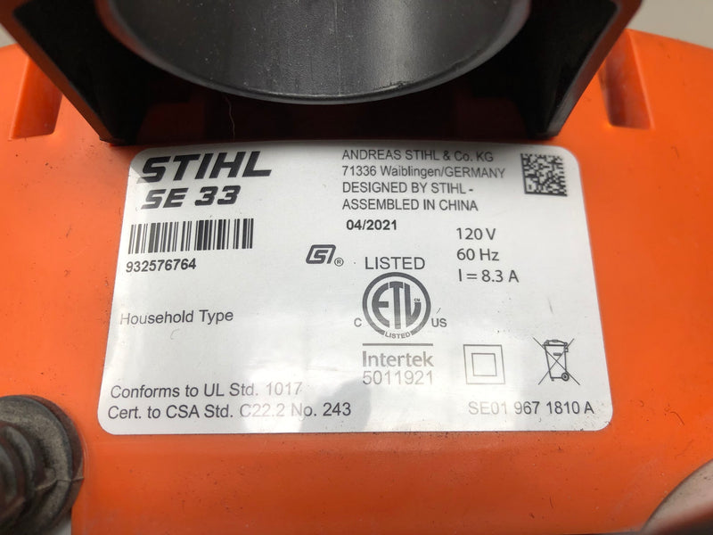 SE 33 Stihl 3.2 Gal Wet & Dry Vacuum Cleaner