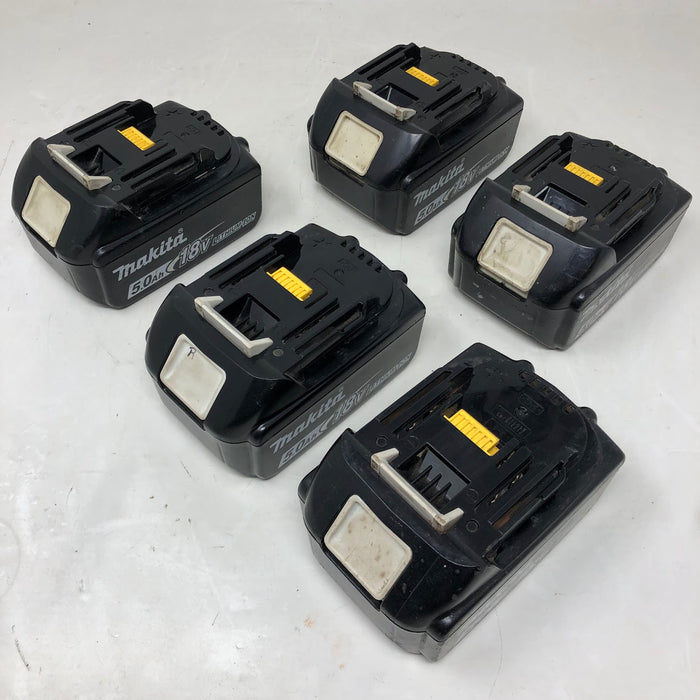 BL1850B Makita 18V 5.0Ah Batteries (x5 - Used)