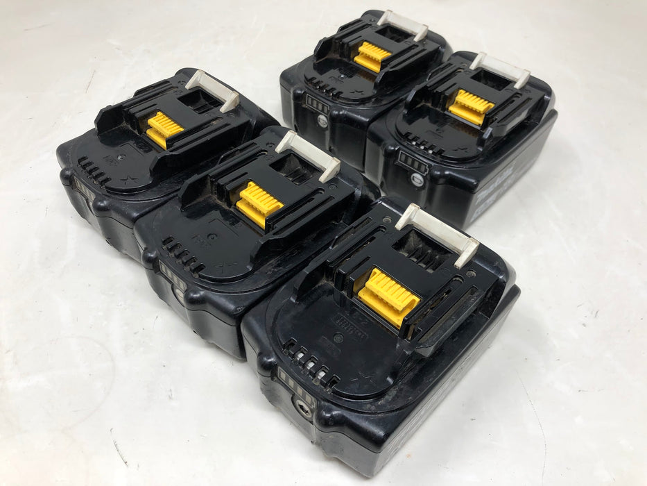 BL1850B Makita 18V 5.0Ah Batteries (x5 - Used)
