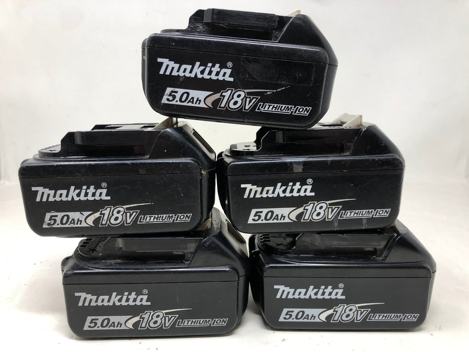 BL1850B Makita 18V 5.0Ah Batteries (x5 - Used)