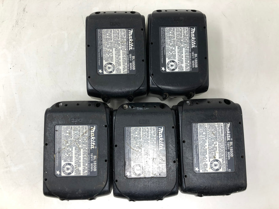 BL1850B Makita 18V 5.0Ah Batteries (x5 - Used)