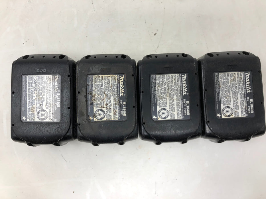 BL1840B Makita 18V 4.0Ah Batteries (x4 - Used)