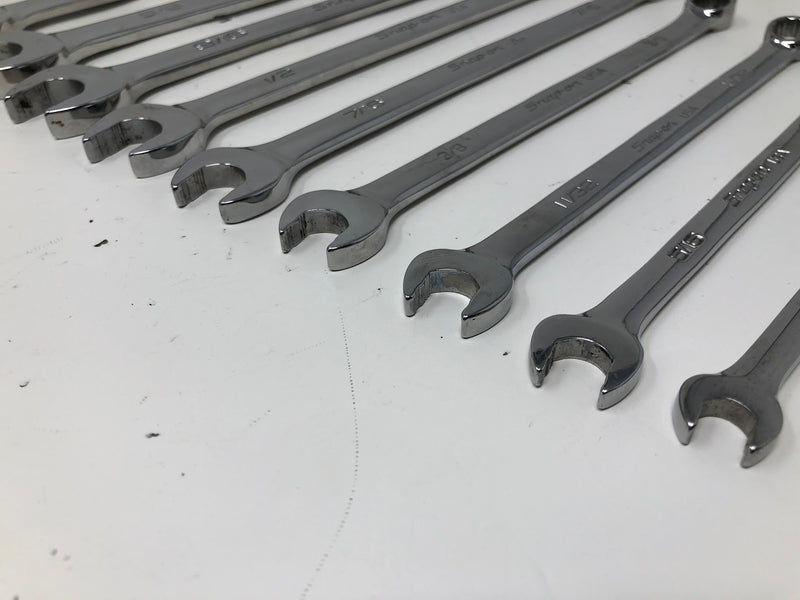 SOEX710 Snap-On Wrench Set - Flank Drive + SAE Combination - 12pc