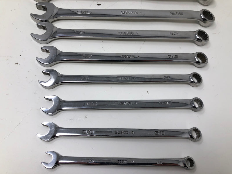 SOEX710 Snap-On Wrench Set - Flank Drive + SAE Combination - 12pc