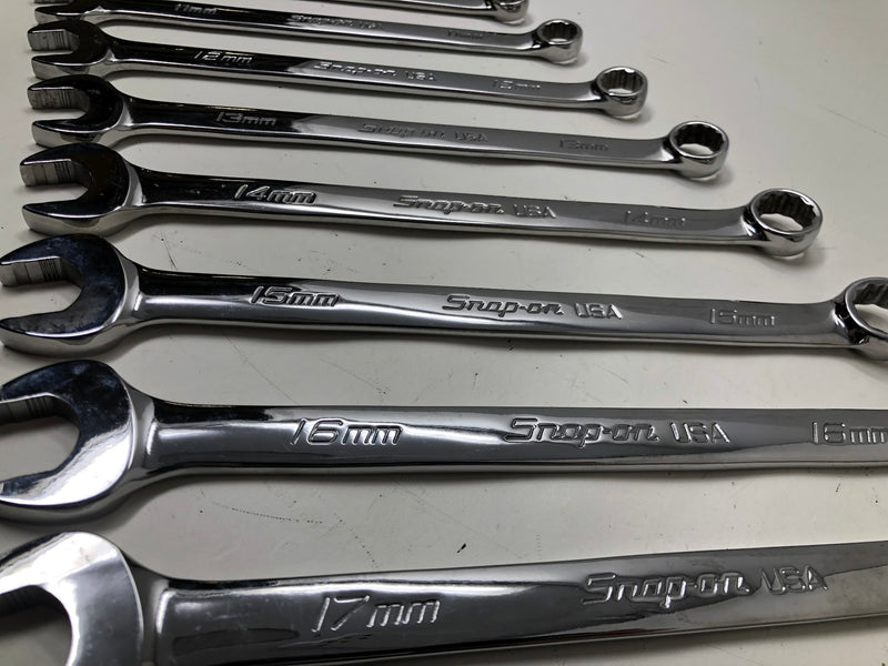 SOEXM710 Snap-On Wrench Set - Flank Drive + Metric - 10mm-19mm - 10pc