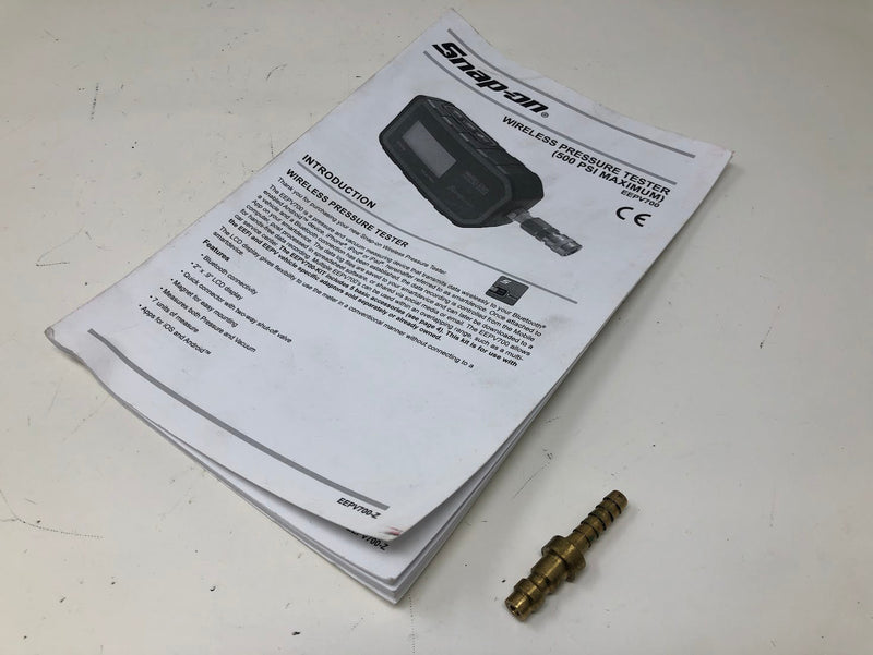 EEPV700 Snap-On Wireless Pressure Tester Kit + Accessories & Parts